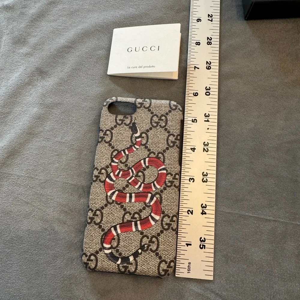 Gucci iPhone 7/8 Case Brown GG Supreme Kingsnake Luxury Designer Cover Italy